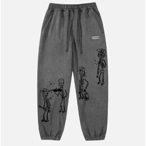 NEW Aelfric Eden Womens Funny People Sweatpants Elastic Waist Jogger Sz Medium